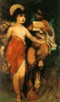 Hans Makart - faun und nymph pan und flora